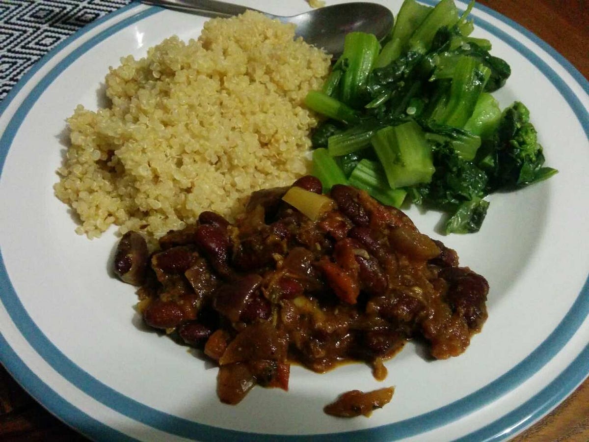 Quinoa and kidney bean with blend of Nepali cuisine