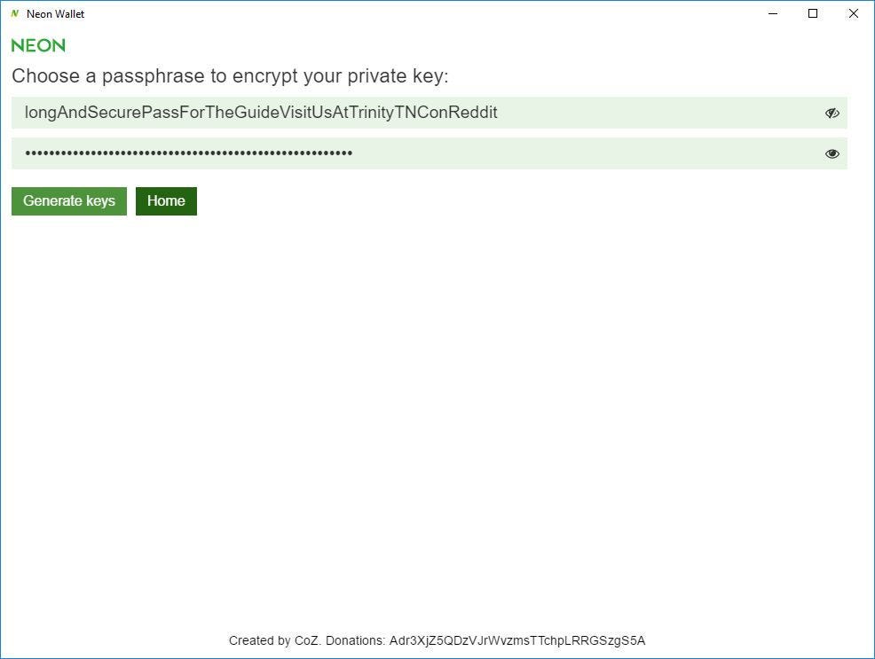 Image Neon Wallet Private Key