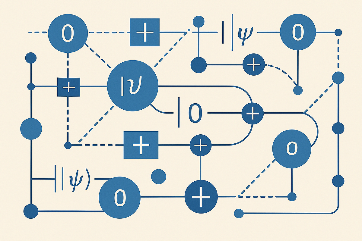 “Futuristic illustration symbolizing Google’s quantum error-correction research.”