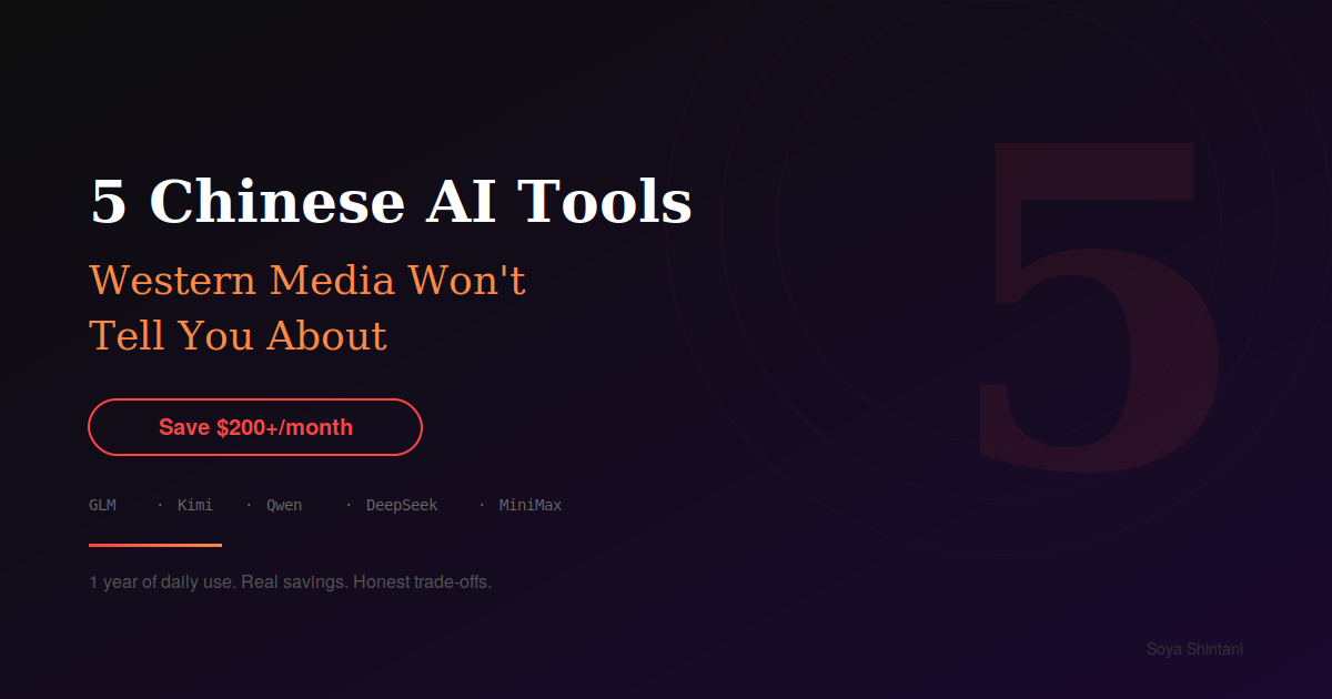 5 Chinese AI Tools Western Media Won’t Tell You About — And How They Save You $200/Month