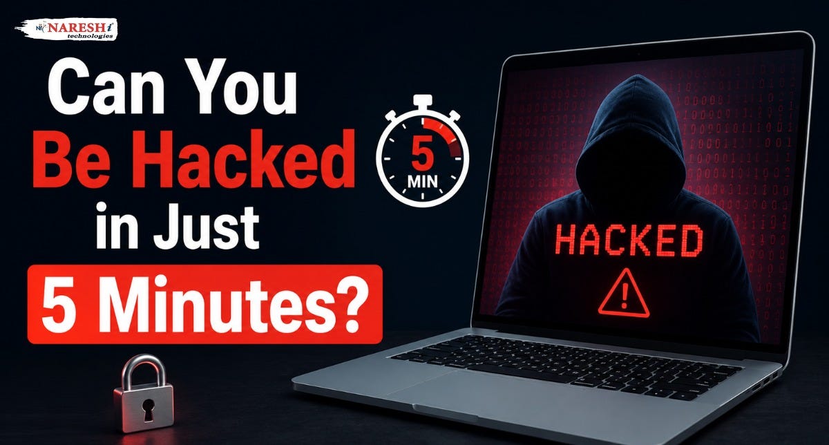 Can You Be Hacked in Just 5 Minutes? - NareshIT