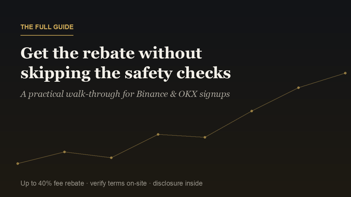 Get the Fee Rebate Without Skipping the Safety Checks: A Binance & OKX Signup Walk-Through
