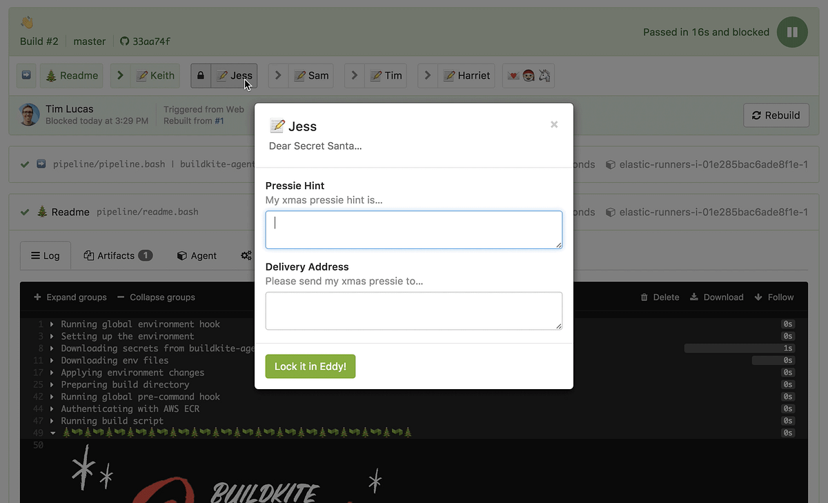 Block Step Input Fields