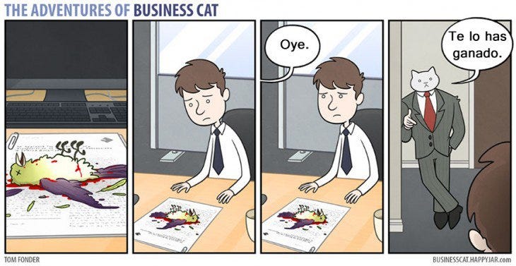 Si Tu Gato Fuera Tu Jefe Pasaría Exactamente Esto El Meme