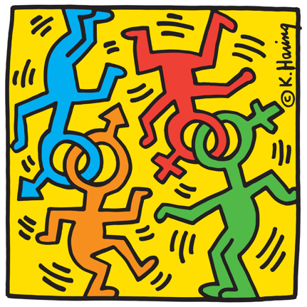 in his image untitled keith haring has used _______ colors