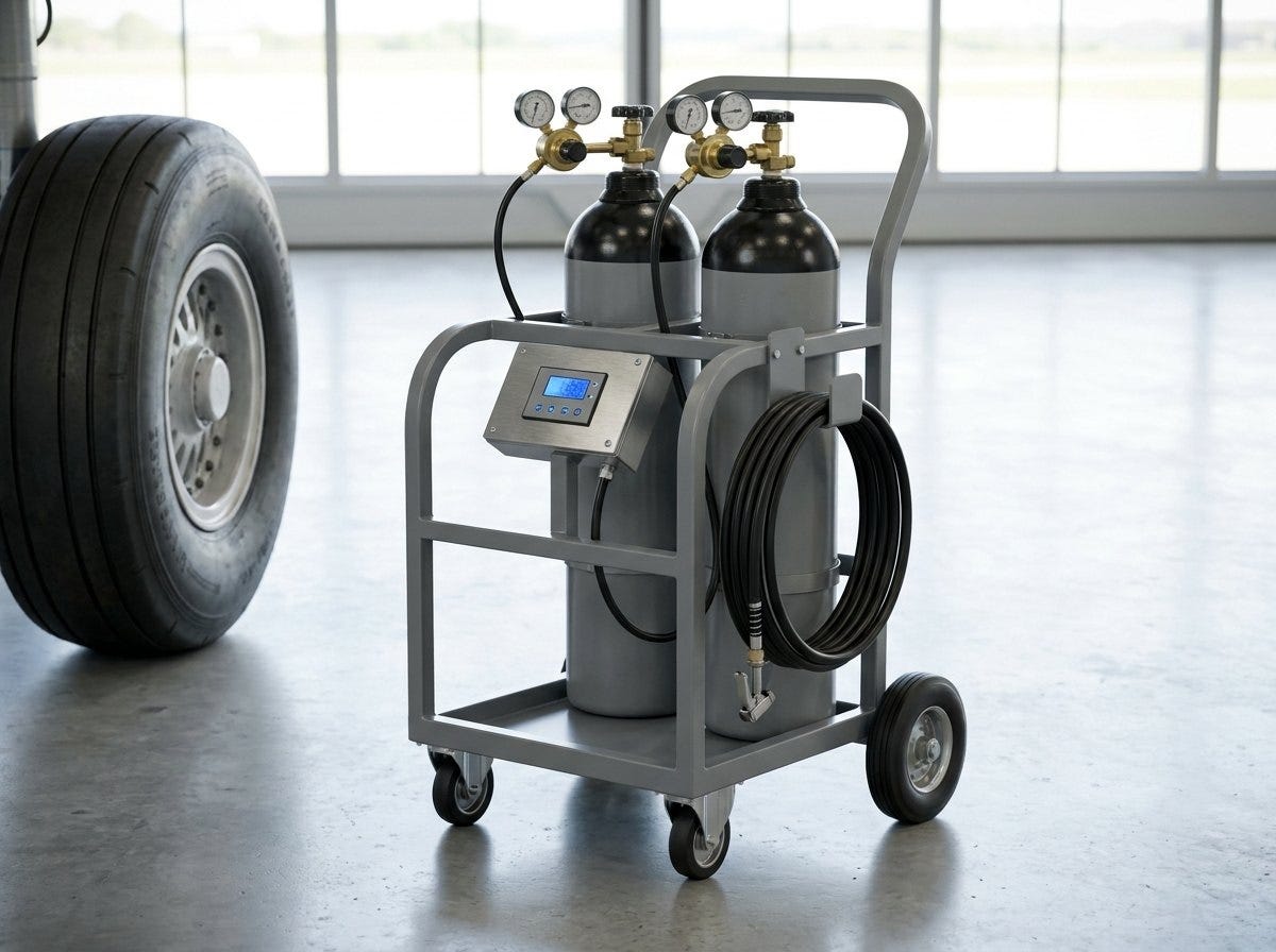 Why Aircraft Tyres Are Filled with Nitrogen — It’s Not Just Marketing