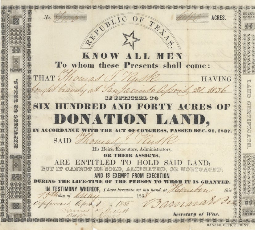 My Top Texan — Thomas Jefferson Rusk Save Texas History Medium