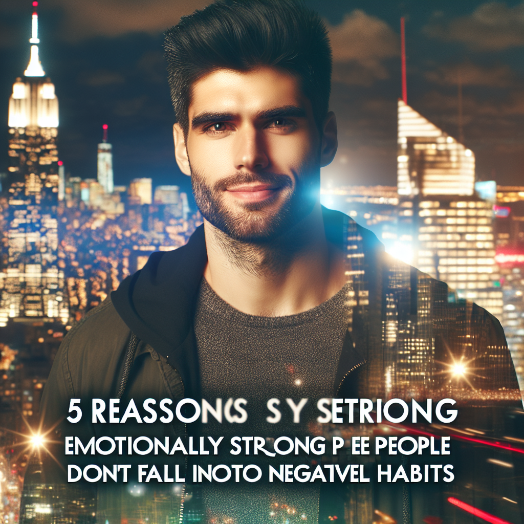 5 Reasons Emotionally Strong People Don't Fall Into Negative Habits 