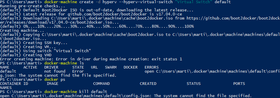 hypervisor error windows 10 virtualbox