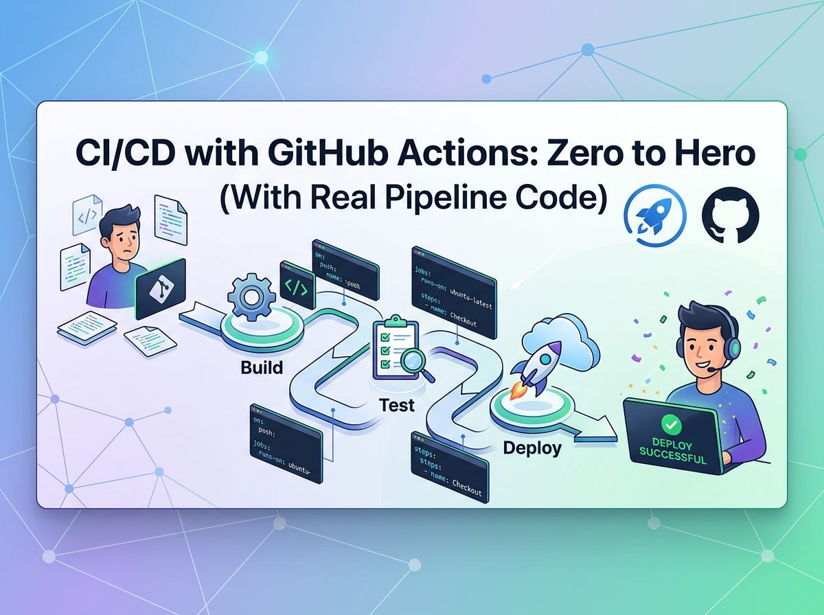 CI/CD with GitHub Actions: Zero to Hero (With Real Pipeline Code)