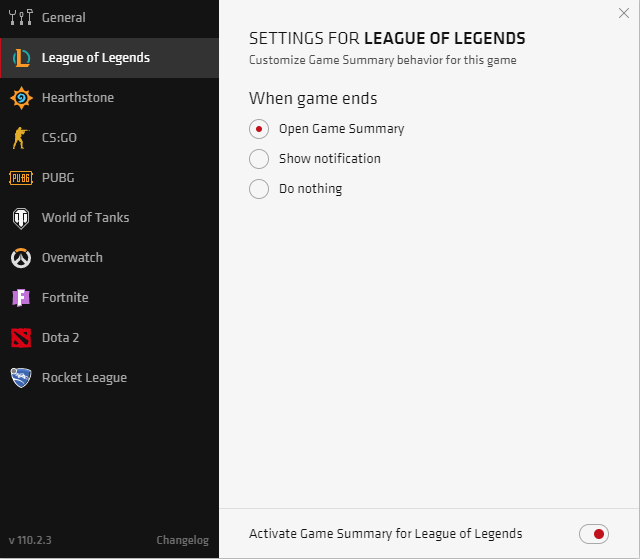 please note that new users will need to play each game at least once to unlock its game summary settings - fortnite game user settings location