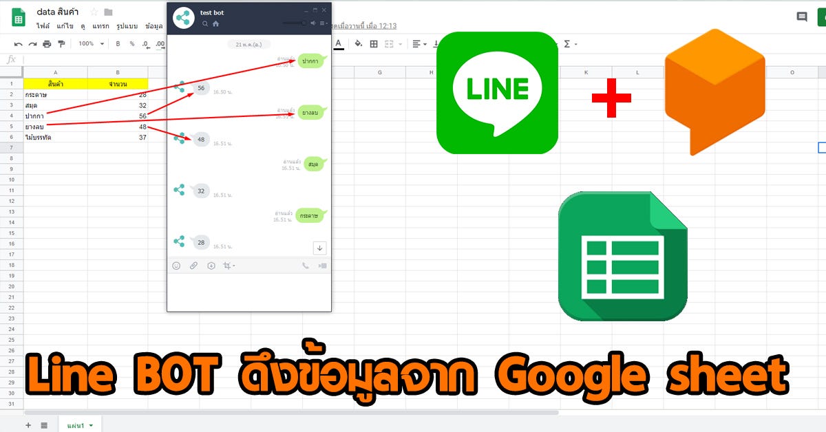 ทำให้ Line BOT ดึงข้อมูลจาก Google Sheet ด้วย Dialogflow