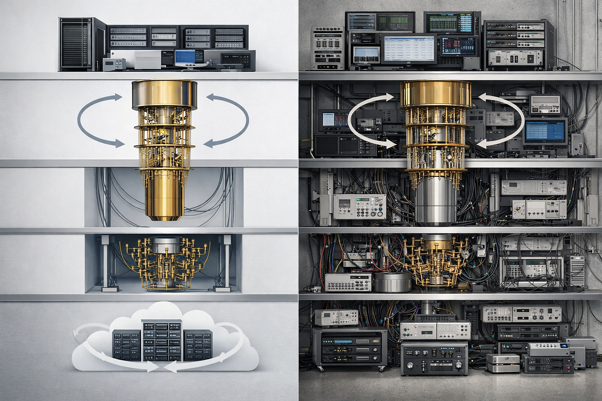 Comparison of idealized quantum benchmarks and real-world operational quantum system performance.