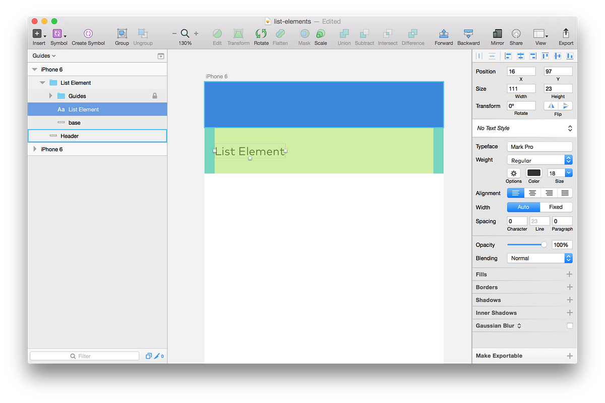 Grids, guides and groups, the 3 Gs of modern UI design tools