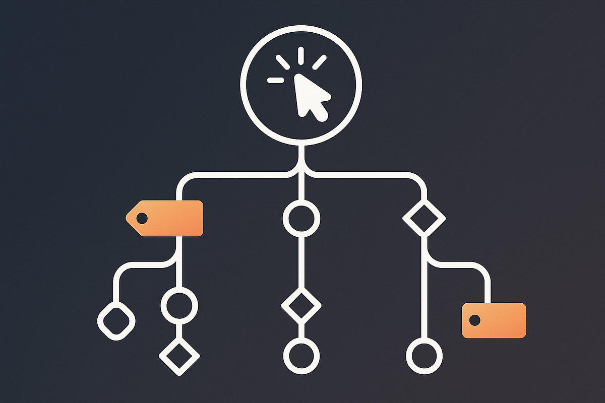 SmartLinks used as decision points in advanced KlickTipp email automation workflows