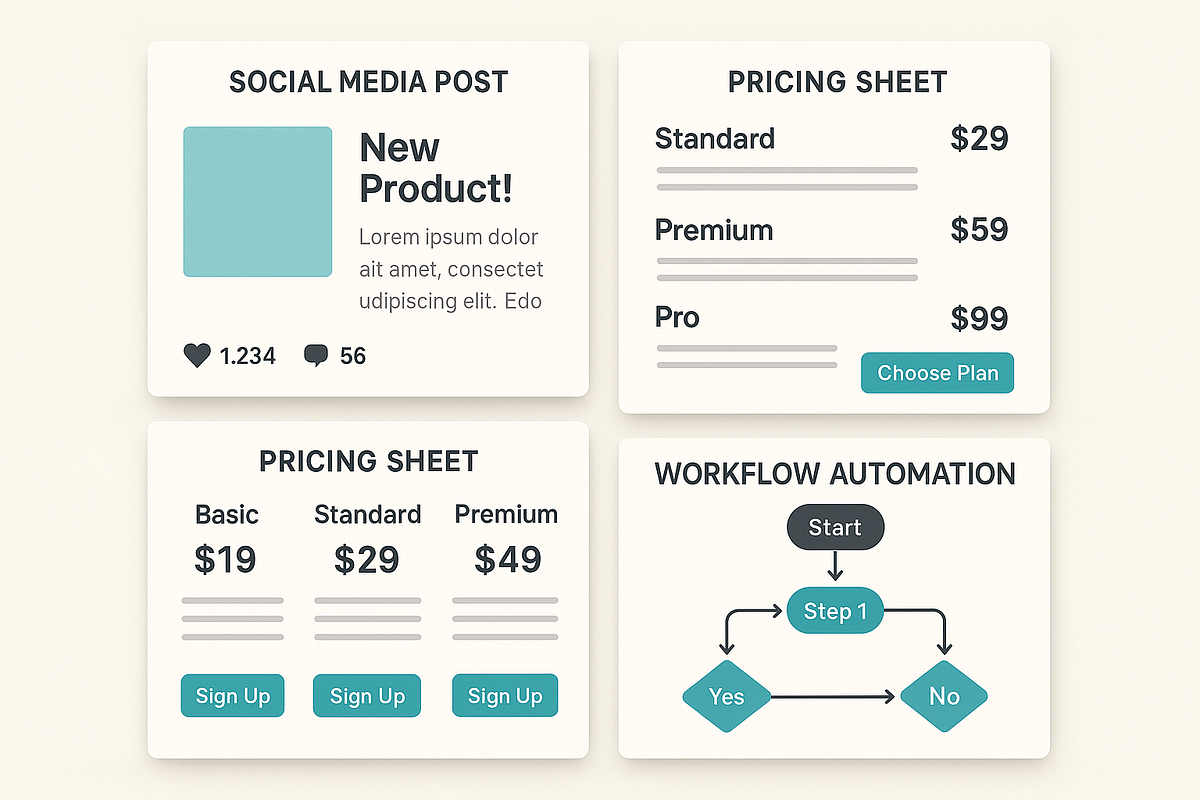“Laptop screen displaying digital templates and frameworks used for online business growth.”