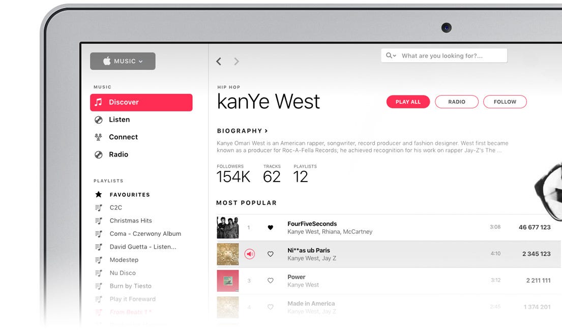 Apple Music Redesign The Complete Desktop Experience. — Design in the