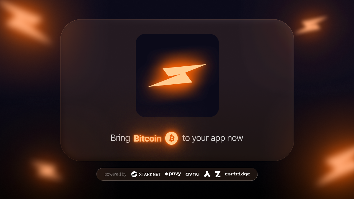 Bring Bitcoin to your app in minutes through Starkzap