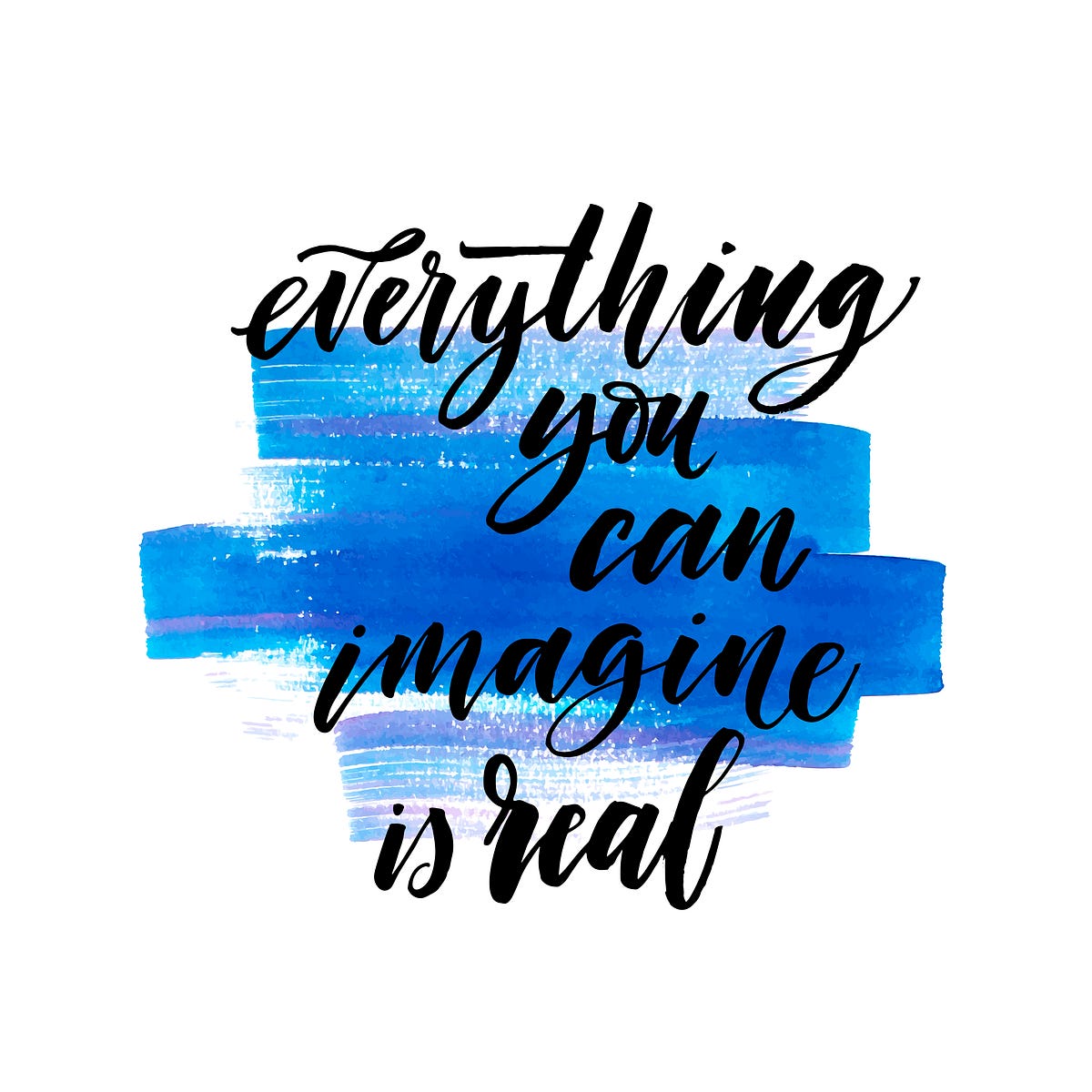 Imagine everything you can is real postcard gevko93