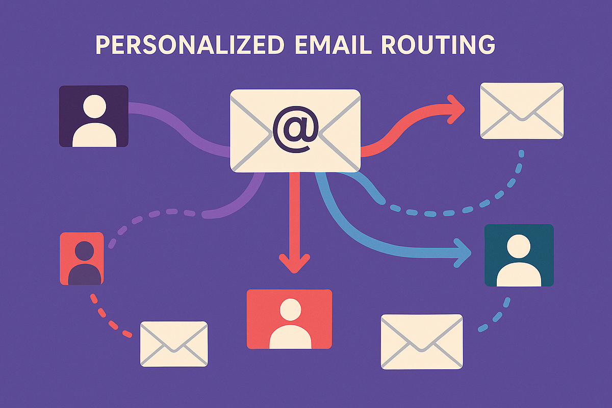 “Personalized email automation showing different email paths triggered by subscriber behavior.”