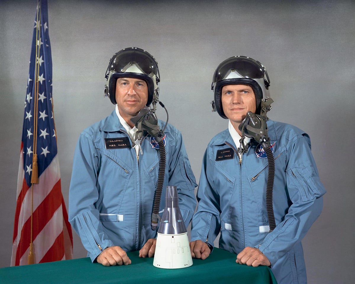 Gemini VII pilots that experimented new flying skills