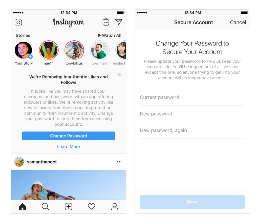 whoever is flagged and deemed as generating inauthentic activity will get the inauthentic activity removed and get an in app notification warning them - i spent two ye!   ars botting on instagram here s what i learned