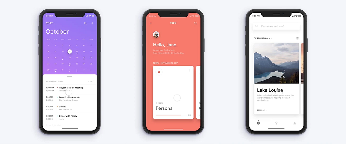 3 Stunning Hi-fi Prototypes for the iPhone X You Should See