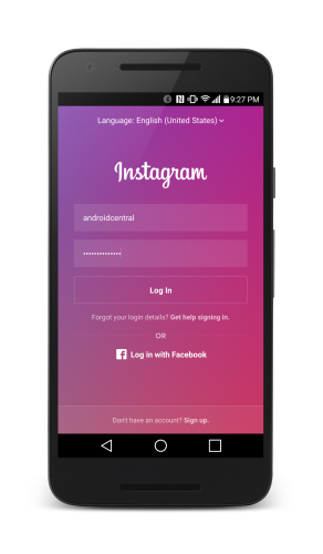 How to implement a login like Instagram (transition background gradient)