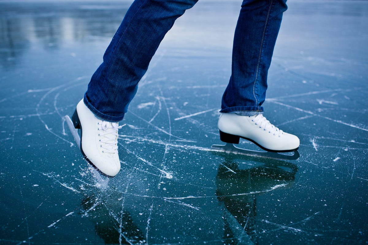 man skating on ice