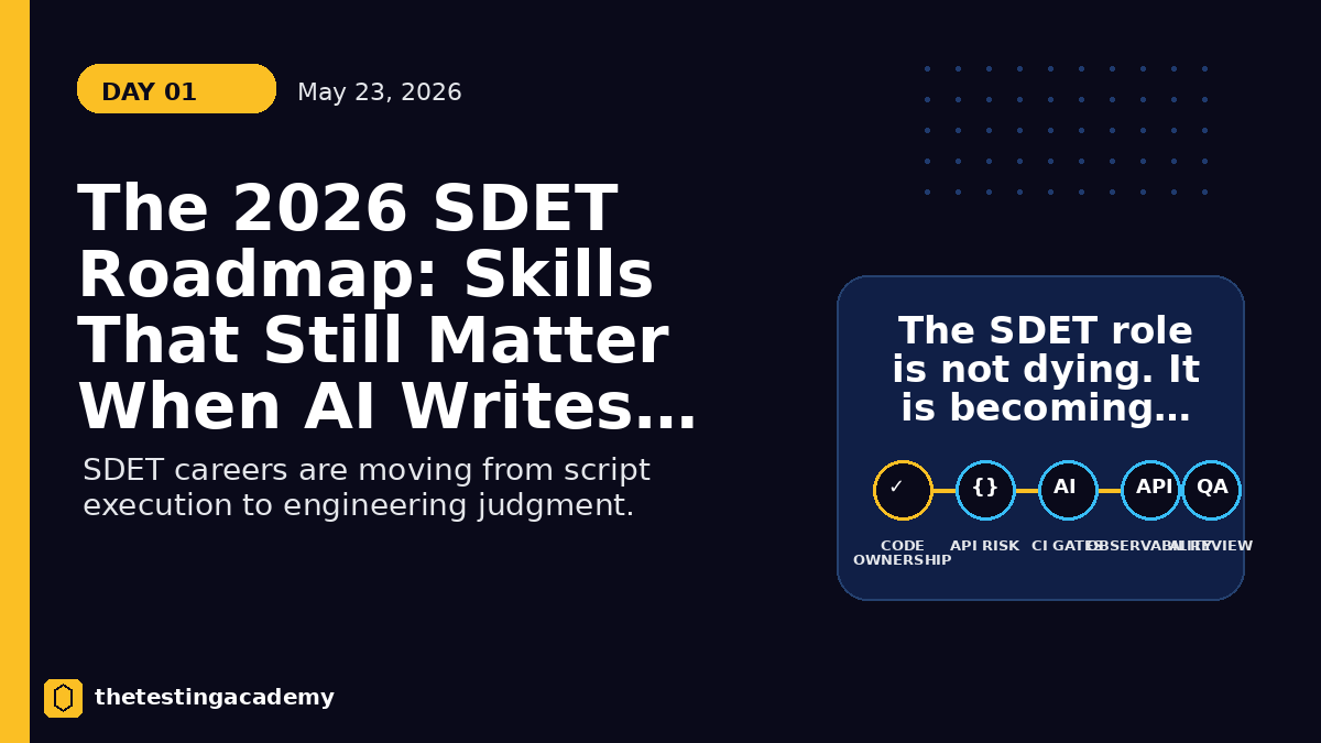 The 2026 SDET Roadmap: Skills That Still Matter When AI Writes Code