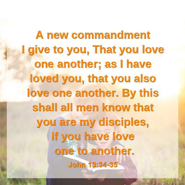 Jesus said:”… as I have loved you, that you also love one another ...