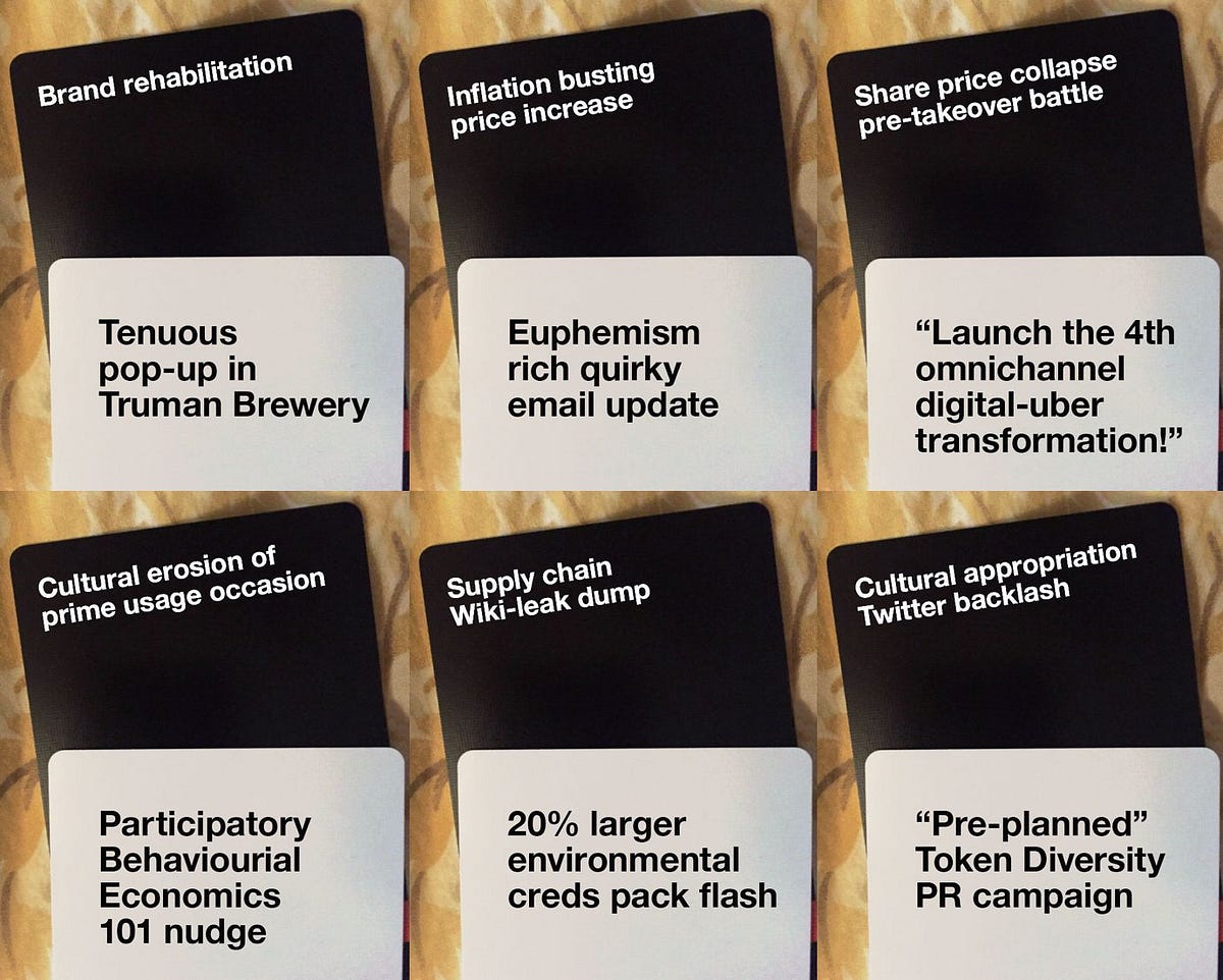 Marketing Cards Against Humanity Strategy Vs Tactics Wishful Thinking