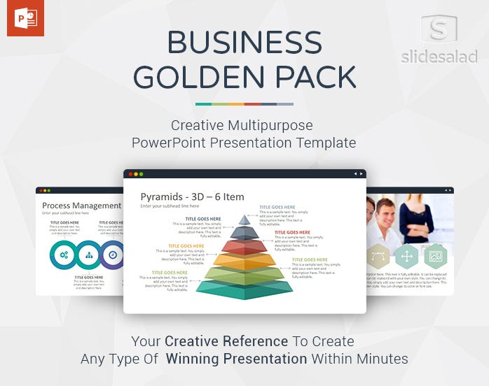 Best Point Templates For 2017 From Slidesalad Medium Business Golden Pack Best 2017 Point Presentation Template