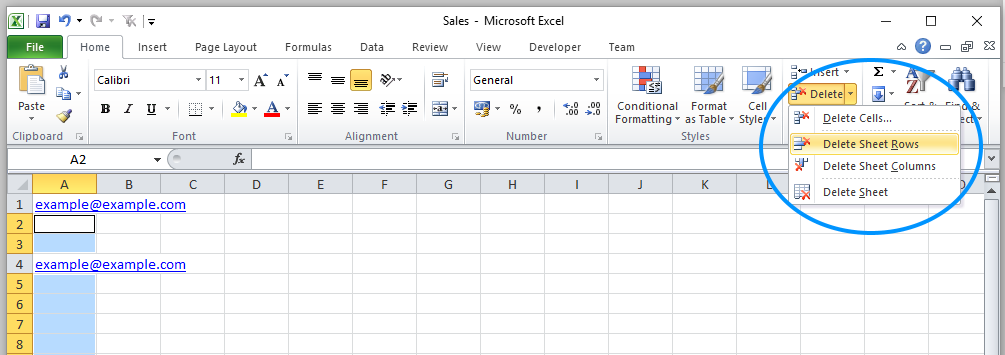 blank lines excel remove sheet to Remove Spreadsheet Blank How from Lines an Excel