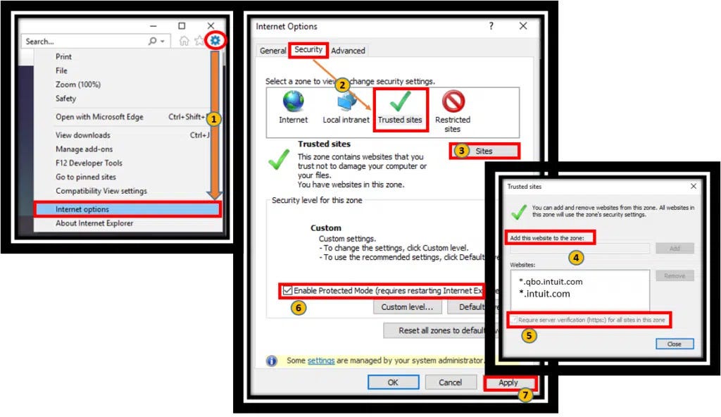 choose Trusted Sites
