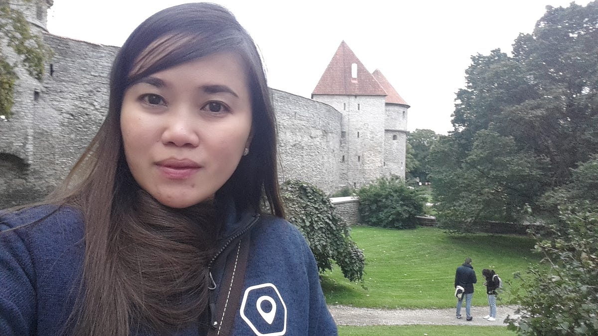 Mimi in the Old Town in Tallinn