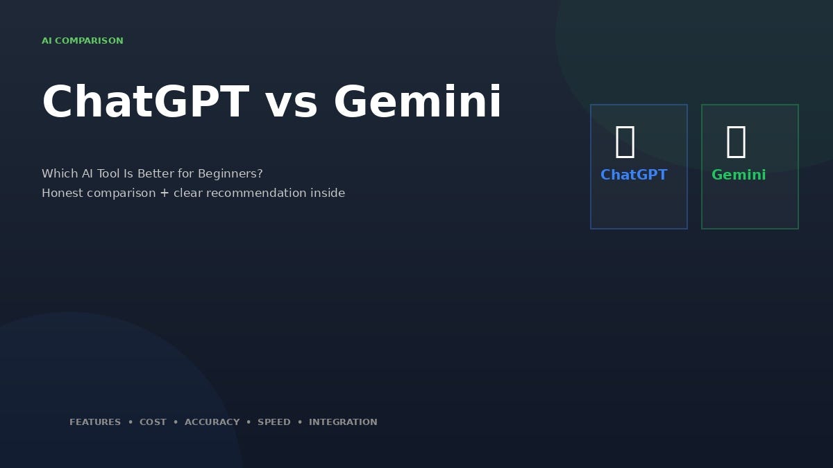 ChatGPT vs Gemini: The Truth About Which AI Tool Is Better for Beginners