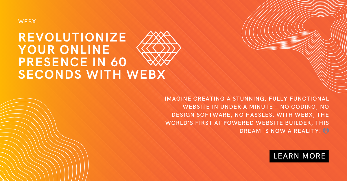 The Future of Website Creation: How WebX Shatters Traditional Barriers with AI