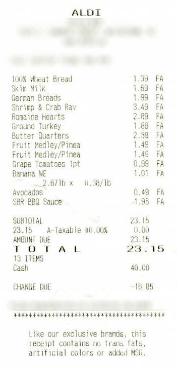 Show Us Your Grocery Receipts, Part Eight: Market District, Aldi ...