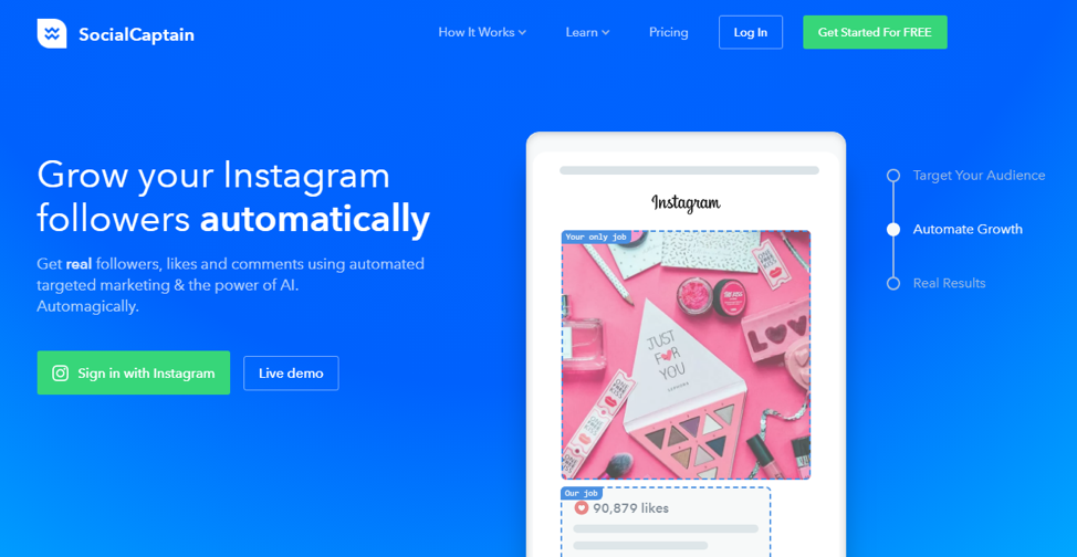 socialcaptain grow your followers automatically - free fake instagram followers app