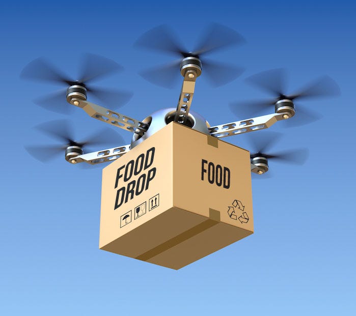 Image result for drones food delivery
