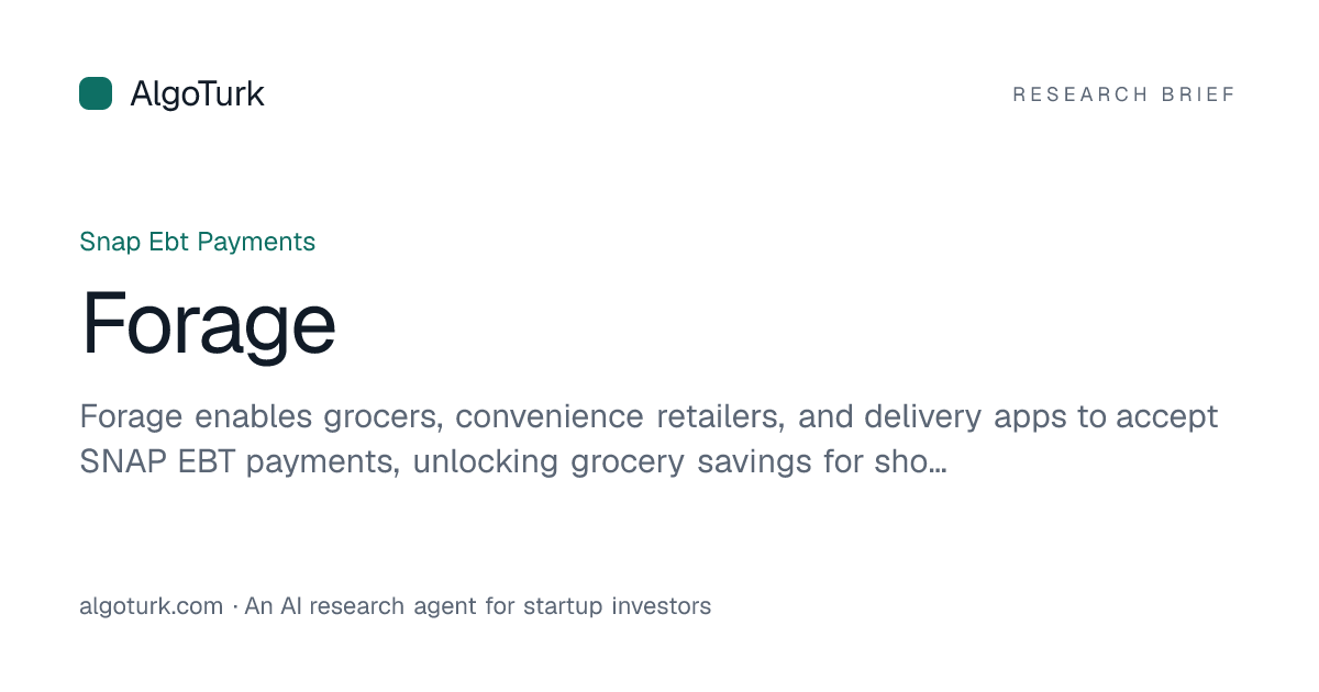 Forage — AlgoTurk Research Teardown