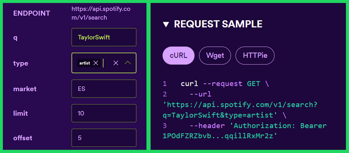 Spotify API _search