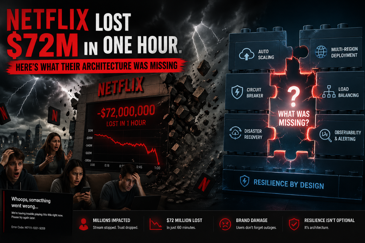 Netflix Lost $72M in One Hour. Here’s What Their Architecture Was Missing