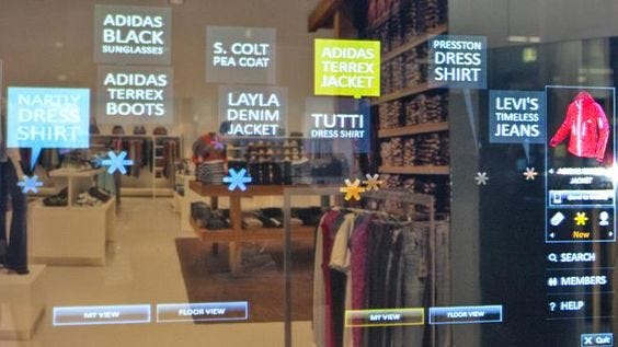 Augmented and Virtual Reality Shopping - Easily find clothes in a store