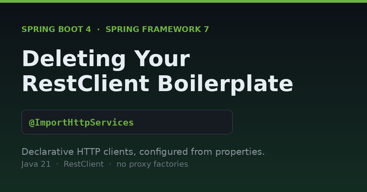 Spring Boot 4: Deleting Your RestClient Boilerplate Codes