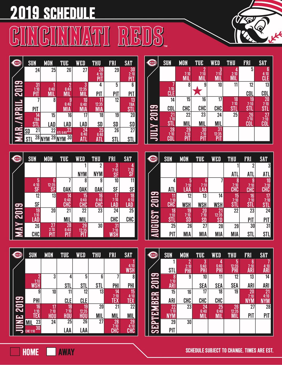 Reds 2019 Schedule – Better Off Red