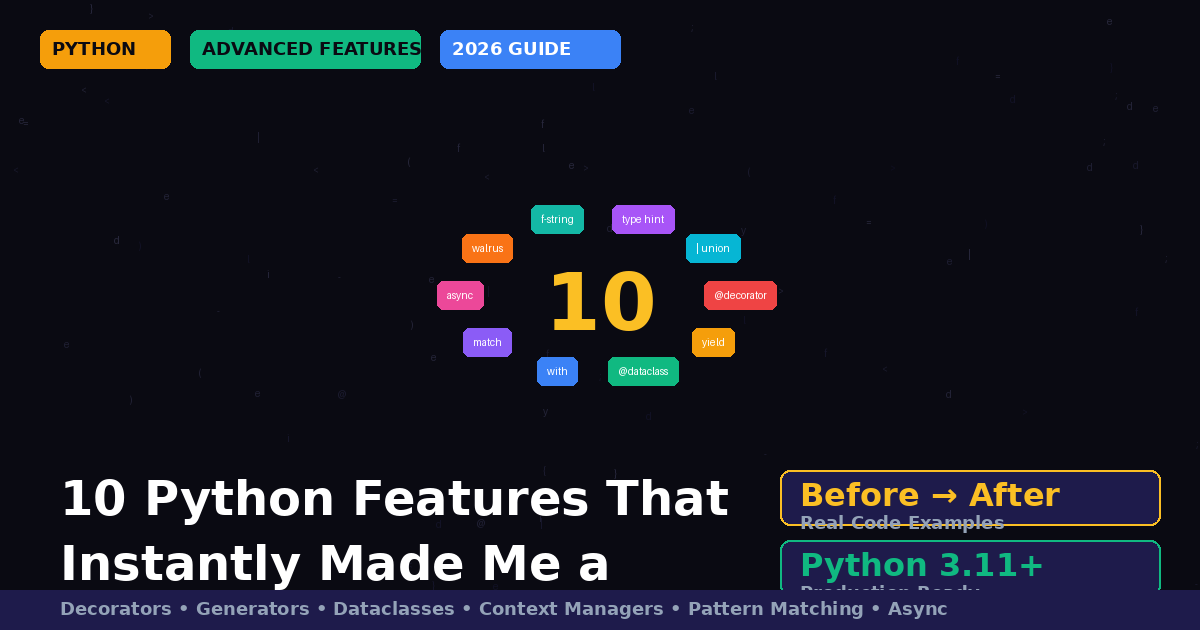 10 Python Features That Instantly Made Me a Better Developer