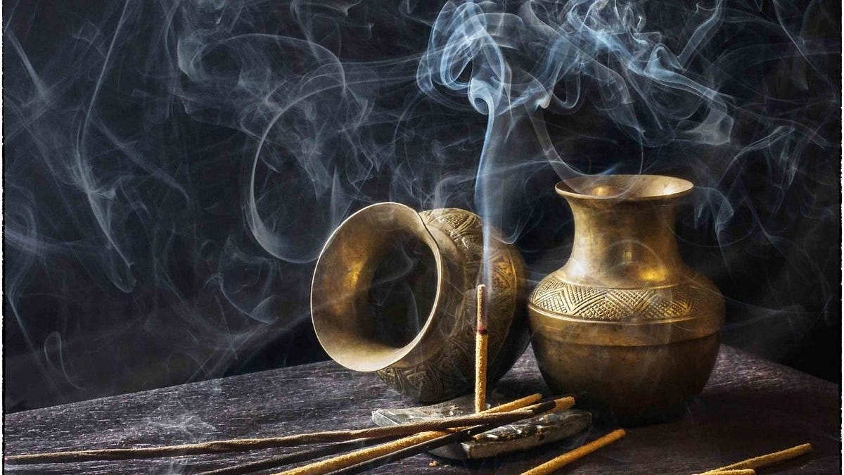 gold, incense, mystical