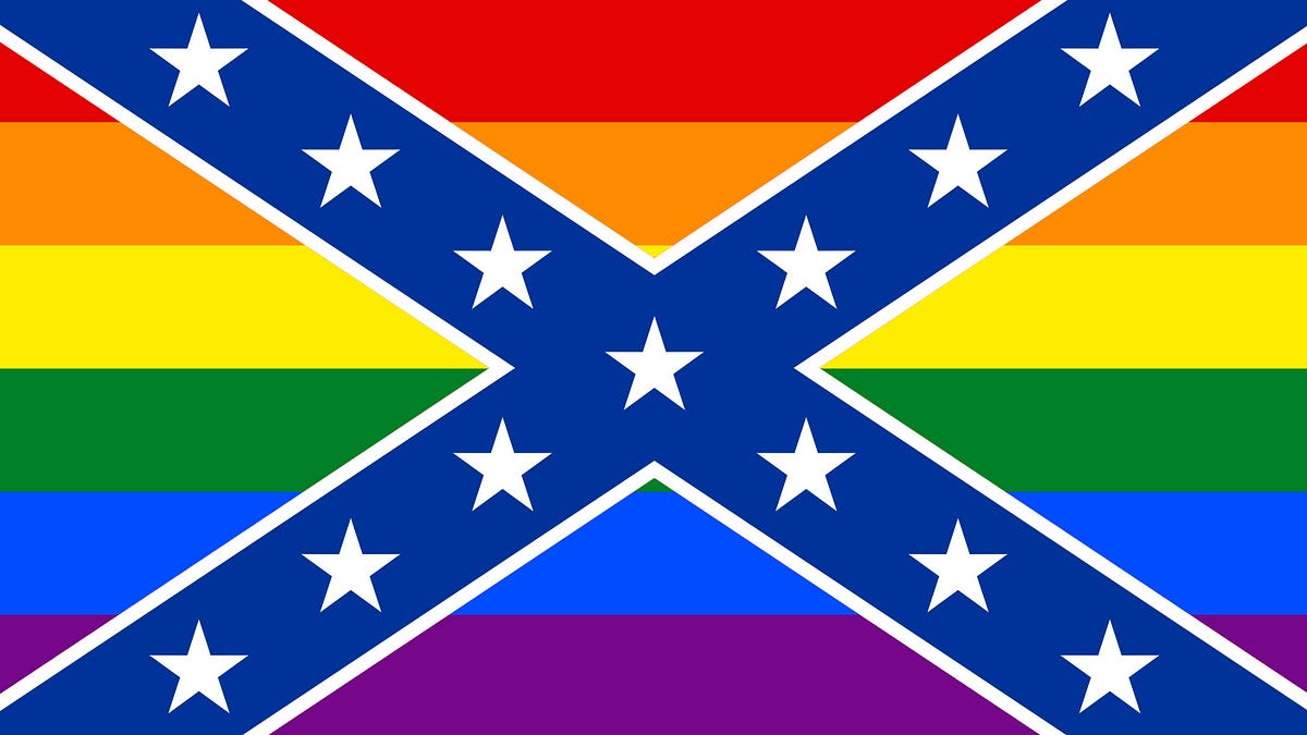 confederate flag gay pride shirt